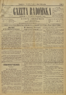 Gazeta Radomska, 1884, R. 1, nr 8