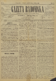 Gazeta Radomska, 1884, R. 1, nr 9