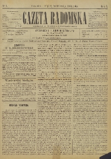 Gazeta Radomska, 1884, R. 1, nr 9