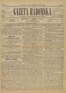 Gazeta Radomska, 1884, R. 1, nr 13