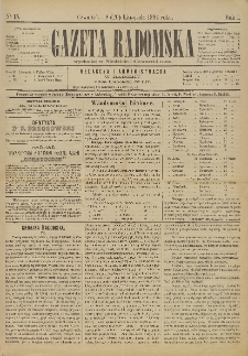 Gazeta Radomska, 1884, R. 1, nr 15