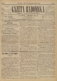 Gazeta Radomska, 1884, R. 1, nr 18