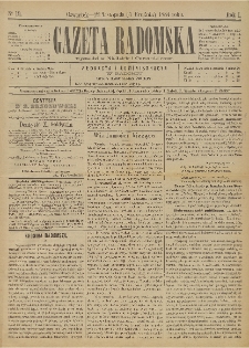Gazeta Radomska, 1884, R. 1, nr 19