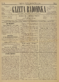 Gazeta Radomska, 1884, R. 1, nr 23