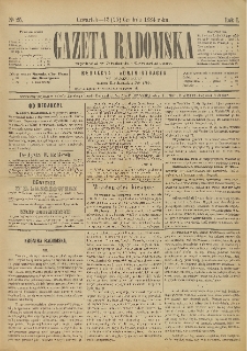 Gazeta Radomska, 1884, R. 1, nr 25