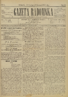 Gazeta Radomska, 1885, R. 2, nr 11