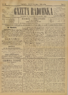 Gazeta Radomska, 1884, R. 1, nr 26