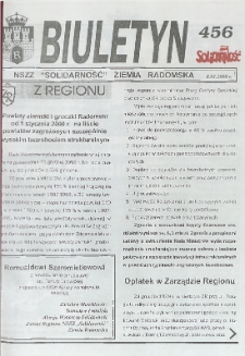 Biuletyn NSZZ "Solidarność" Ziemia Radomska, 2000, nr 456