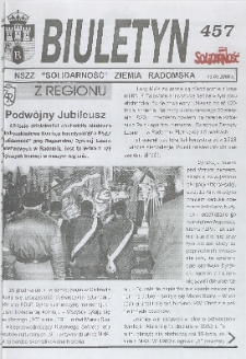 Biuletyn NSZZ "Solidarność" Ziemia Radomska, 2000, nr 457