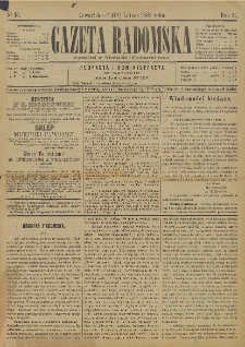 Gazeta Radomska, 1885, R. 2, nr 15