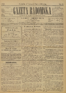 Gazeta Radomska, 1885, R. 2, nr 18