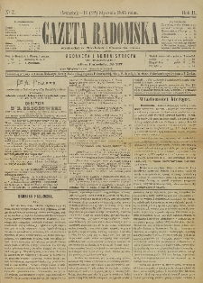 Gazeta Radomska, 1885, R. 2, nr 7
