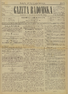 Gazeta Radomska, 1885, R. 2, nr 8