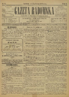Gazeta Radomska, 1885, R. 2, nr 22