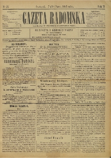 Gazeta Radomska, 1885, R. 2, nr 23