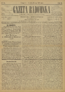 Gazeta Radomska, 1885, R. 2, nr 25