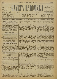 Gazeta Radomska, 1885, R. 2, nr 26