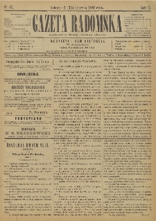 Gazeta Radomska, 1885, R. 2, nr 47