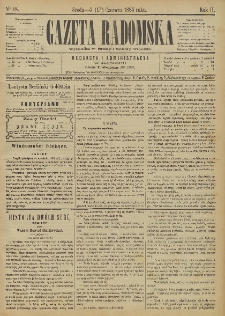 Gazeta Radomska, 1885, R. 2, nr 48