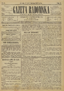 Gazeta Radomska, 1885, R. 2, nr 49