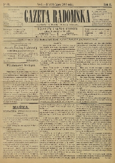 Gazeta Radomska, 1885, R. 2, nr 58