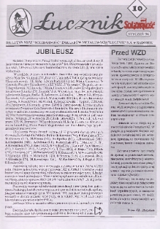 Łucznik : Biuletyn NSZZ "Solidarność" Zakład&oacute;w Metalowych "Łucznik" S.A. w Radomiu, 1996, nr 10