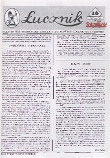 Łucznik : Biuletyn NSZZ "Solidarność" Zakład&oacute;w Metalowych "Łucznik" S.A. w Radomiu, 1996, nr 16