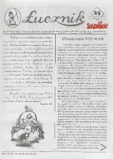 Łucznik : Biuletyn NSZZ "Solidarność" Zakładów Metalowych "Łucznik" S.A. w Radomiu, 1997, nr 25