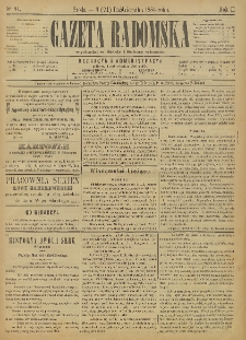 Gazeta Radomska, 1885, R. 2, nr 84
