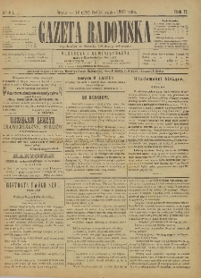Gazeta Radomska, 1885, R. 2, nr 86