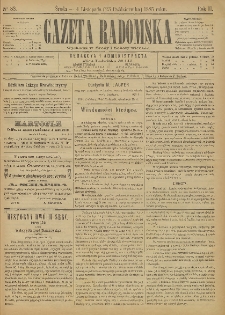 Gazeta Radomska, 1885, R. 2, nr 88