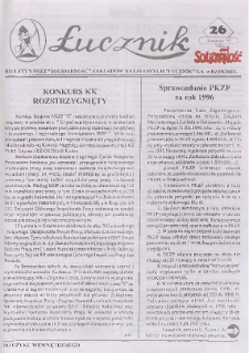 Łucznik : Biuletyn NSZZ "Solidarność" Zakład&oacute;w Metalowych "Łucznik" S.A. w Radomiu, 1997, nr 26