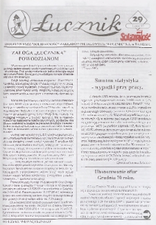 Łucznik : Biuletyn NSZZ "Solidarność" Zakładów Metalowych "Łucznik" S.A. w Radomiu, 1997, nr 29
