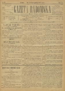 Gazeta Radomska, 1885, R. 2, nr 95