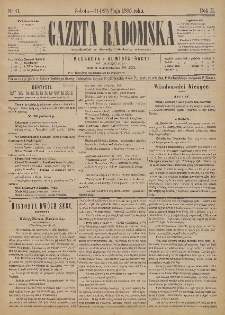 Gazeta Radomska, 1885, R. 2, nr 41