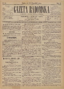 Gazeta Radomska, 1885, R. 2, nr 42