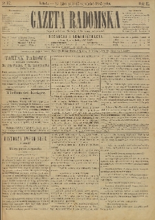 Gazeta Radomska, 1885, R. 2, nr 97