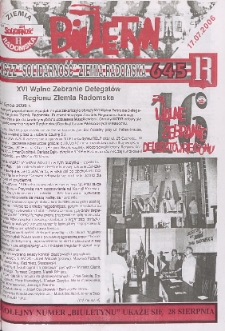Biuletyn NSZZ "Solidarność" Ziemia Radomska, 2006, nr 645