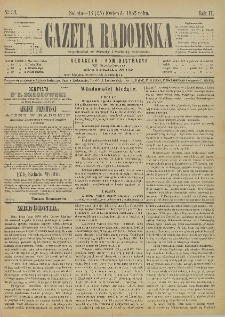 Gazeta Radomska, 1885, R. 2, nr 33