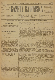 Gazeta Radomska, 1886, R. 3, nr 2
