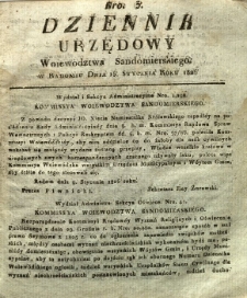 Dziennik Urzędowy Województwa Sandomierskiego, 1826, nr 3