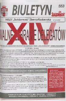 Biuletyn NSZZ "Solidarność" Ziemia Radomska, 2002, nr 553