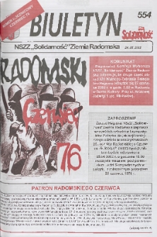 Biuletyn NSZZ "Solidarność" Ziemia Radomska, 2002, nr 554