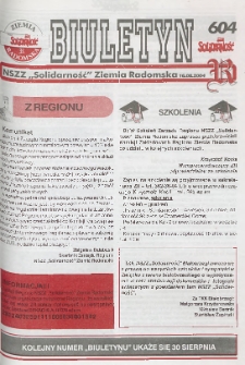 Biuletyn NSZZ "Solidarność" Ziemia Radomska, 2004, nr 604