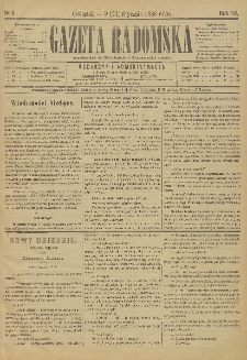 Gazeta Radomska, 1886, R. 3, nr 6