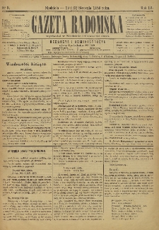 Gazeta Radomska, 1886, R. 3, nr 9