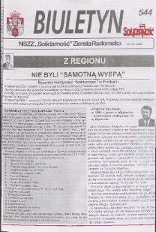 Biuletyn NSZZ "Solidarność" Ziemia Radomska, 2002, nr 544