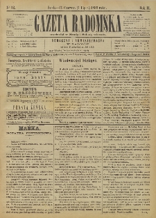 Gazeta Radomska, 1885, R. 2, nr 52