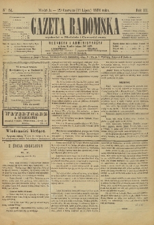 Gazeta Radomska, 1886, R. 3, nr 54