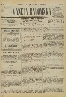 Gazeta Radomska, 1886, R. 3, nr 60